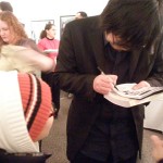 Hosoda-san signing autographs